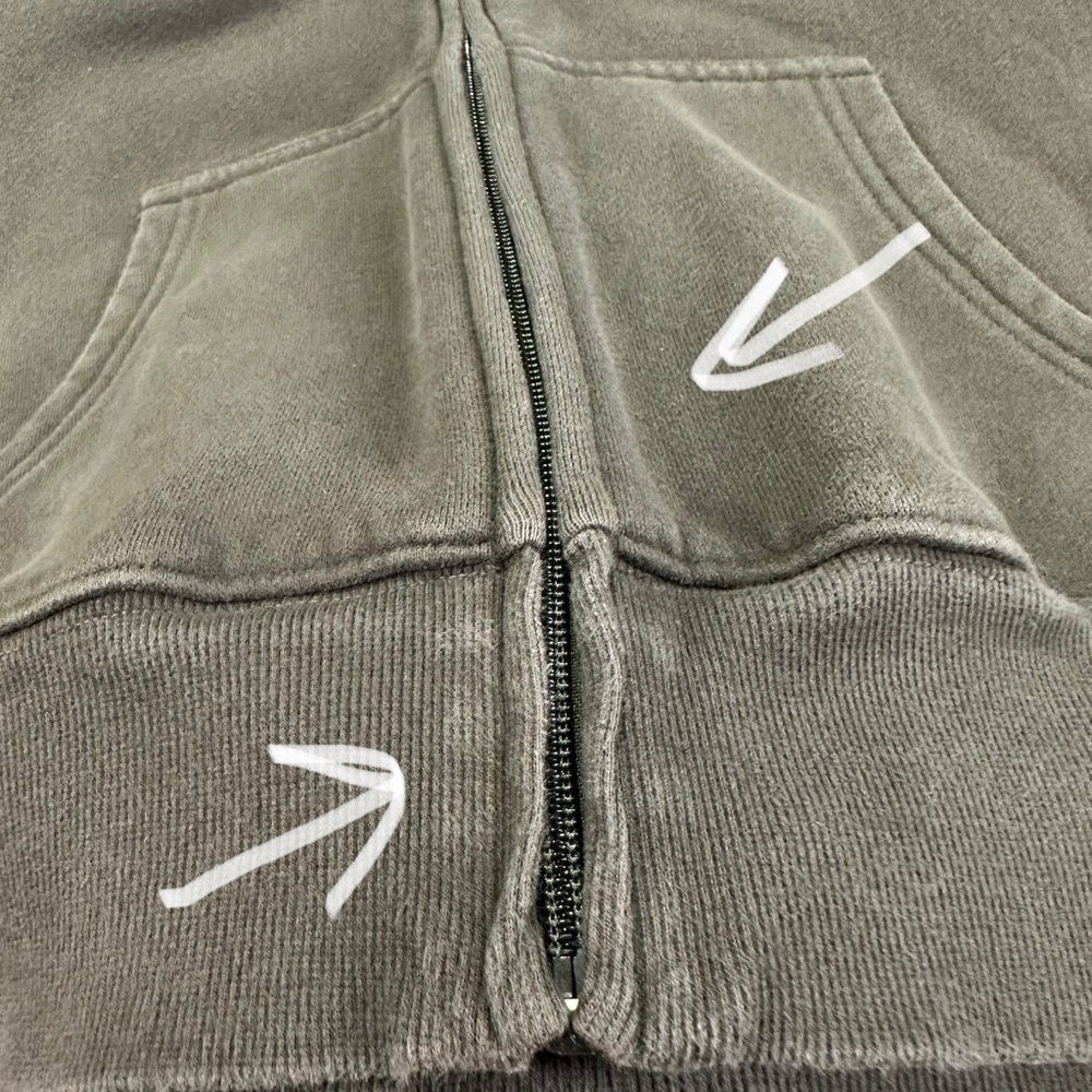 ARITZIA BOYFRIEND FIT SWEATFLEECE COZY FLEECE HOODIE OLIVE GREEN SIZE SMALL - Picture 7 of 16